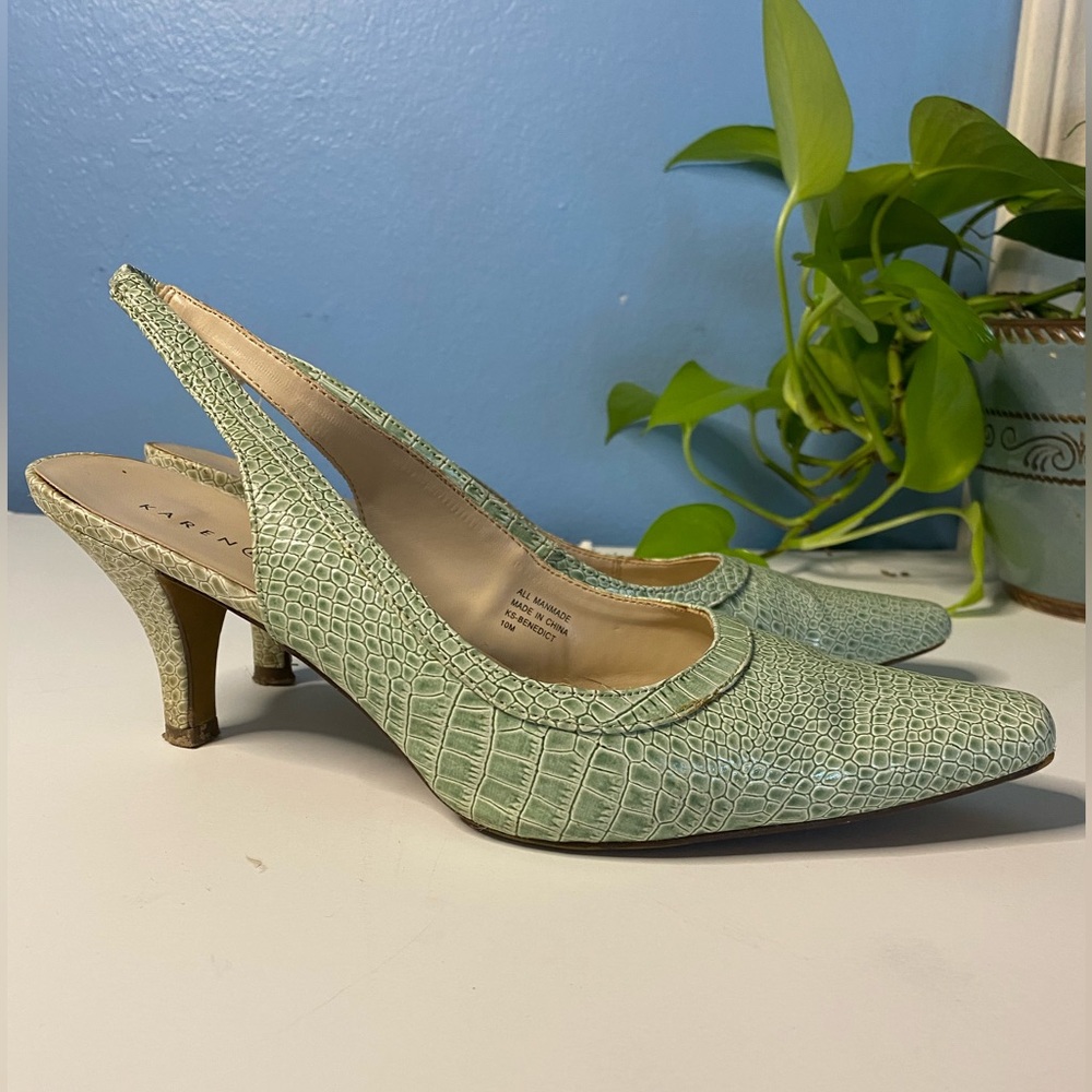 Slingback Heels Teal size 10 Karen Scott